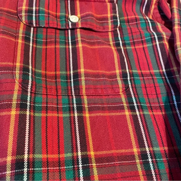 FLAWED Ralph Lauren Men’s Long Sleeve Workshirt Red Plaid Button Up Size 2XL - Picture 3 of 9